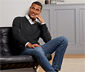Merino-Pullover mit V-Ausschnitt, anthrazit