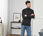 Merino-Pullover mit Rollkragen, anthrazit