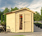 Weka Gerätehaus mit Fenster, 21 mm (224 A Gr. 1), naturfarben