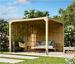 Karibu Pavillon mit 2 Schutz-Wänden, 28 mm (Markaska)