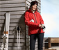 Softshell-Skijacke, rot