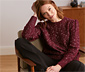 Grobstrickpullover mit Glitzergarn