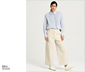 NAH/STUDIO Longbluse | Bio-Baumwolle, blau