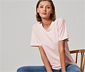 Shirt mit Raffung, roséfarben