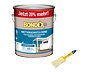 Bondex Wetterschutz-Farbe, 3,0 l, inkl. Flachpinsel, weiß