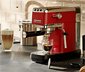 »Lapressa« Siebträgermaschine, rot
