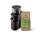 Set aus elektrischer Kaffeemühle und Bio Äthiopien