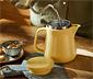 Kaffeebereiter Keramik, gelb