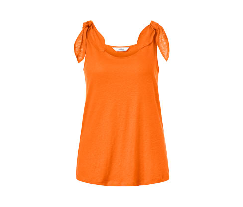 Tchibo - Top mit Knotendetail - Damen - Gr. XL - orange