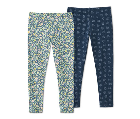Tchibo - 2 Leggings - Baby - Gr. 74/80 - hellblau/print