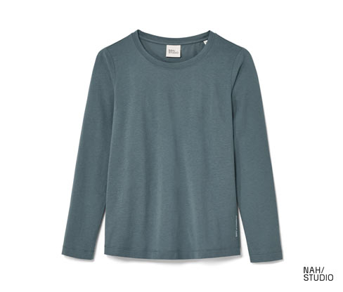 Nah/Studio Longsleeve - nachhaltige Baumwolle - Gr. XS - blau
