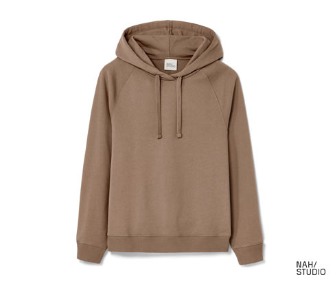 Nah/Studio Hoodie - nachhaltige Baumwolle - Gr. XS - braun