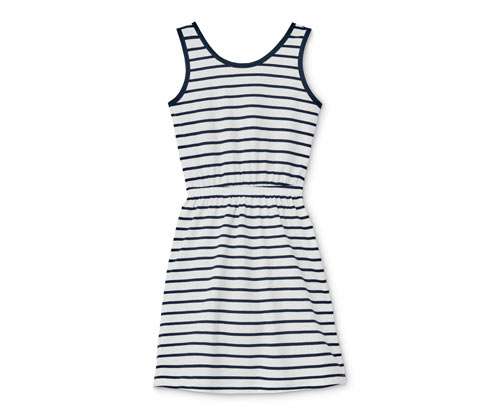Tchibo - Jersey-Trägerkleid - Mädchen - Gr. 122/128 - dunkelblau/gestreift