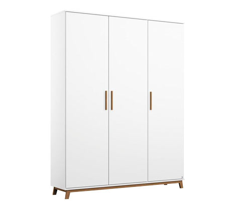 rauch Kleiderschrank »Carlsson« mit Drehtüren - 136x53x203cm - braun - Holz / Holz / Eichenholz