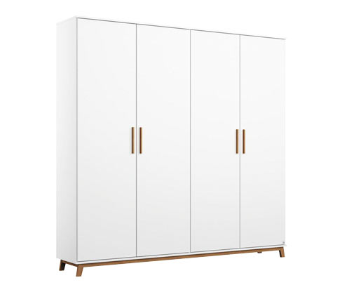 rauch Kleiderschrank »Carlsson« mit Drehtüren - 181x53x203cm - braun - Holz / Holz / Eichenholz