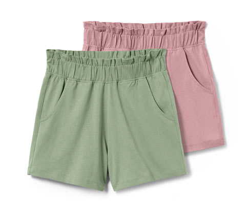 Tchibo - 2 Kinder-Jersey-Shorts - Gr. 158/164 - grün