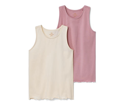 Tchibo - 2 Kinder-Tops - Gr. 134/140 - beige
