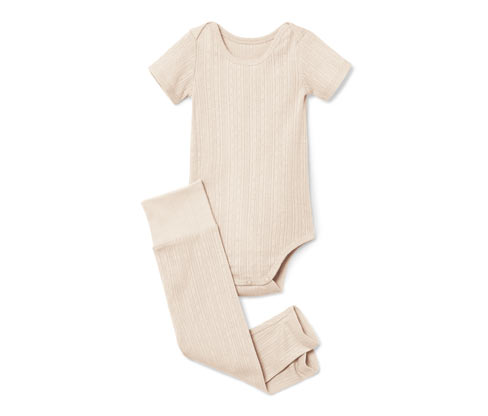Tchibo - Baby-Body und -Leggings - Herren - Gr. 98/104 - creme