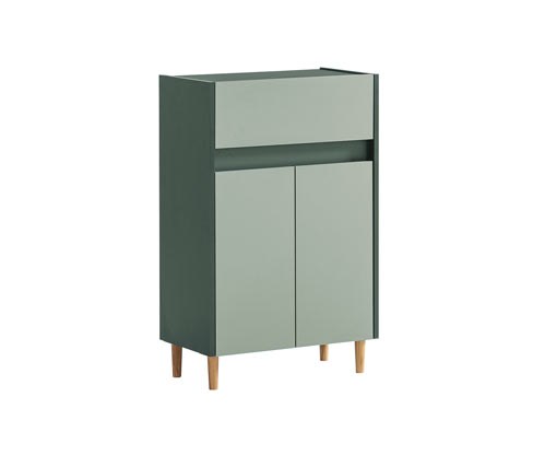 Tchibo - Kommode »Lovis« - 57x33x90,5cm - braun - Holz / Metall / Eschen-Massivholz