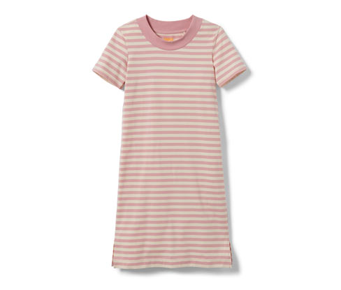 Tchibo - Kinder-Jerseykleid - Gr. 170/176 - beige/gestreift