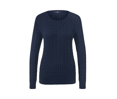 Tchibo - Zopfstrickpullover - Damen - Gr. XL - dunkelblau