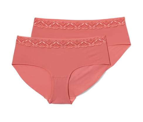 Tchibo - 2 Magic-Cut-Pantys - Damen - Gr. M - apricot