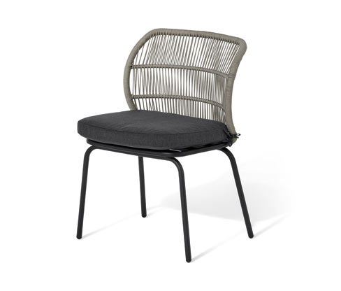 Tchibo - Stuhl mit Textilgeflecht - 55,5x57x83,5cm - anthrazit - Stahl / Polyester / Polyurethan