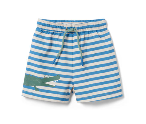 Tchibo - Kinder-Boardshorts - Gr. 110/116 - beige/gestreift