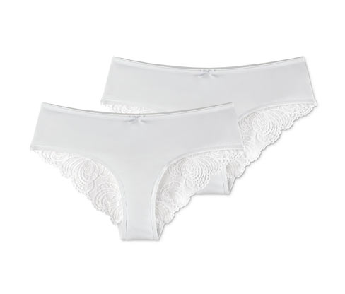 Tchibo - 2 Brazil-Slips - Damen - Gr. XS - weiß
