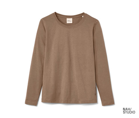 Nah/Studio Longsleeve - nachhaltige Baumwolle - Gr. XS - braun