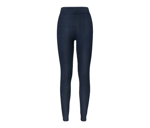 Thumbnail - Tchibo - Strickleggings mit Zopfmuster - Damen - Gr. M - dunkelblau
