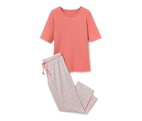 Tchibo - 7/8-Pyjama - Damen - Gr. M - apricot