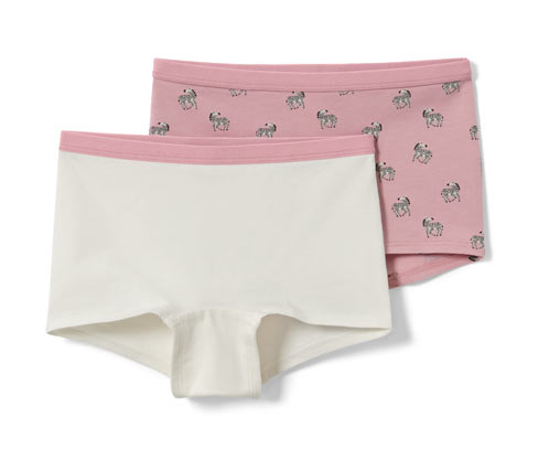 Tchibo - 2 Kinder-Pantys - Gr. 110/116 - schwarz/print