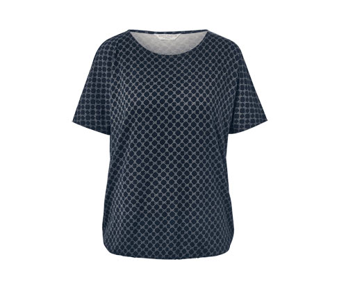 Tchibo - Bedrucktes Blusenshirt - Damen - Gr. M - dunkelblau/print