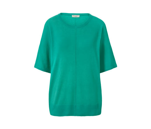 Tchibo - Feinstrick-Shirt mit Leinen - Damen - Gr. M - blau