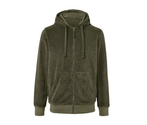 Tchibo - Frottee-Kapuzenjacke - Herren - Gr. XL - khaki