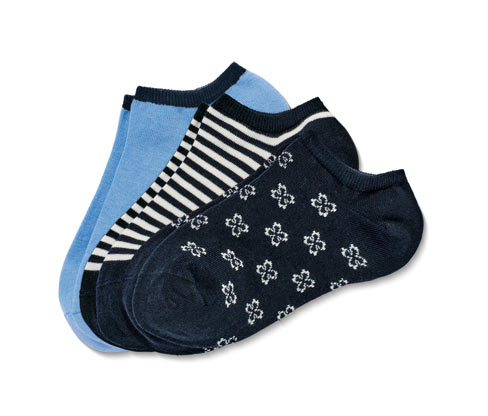 Tchibo - 3 Paar Sneakersocken - Damen - Gr. 35-38 - dunkelblau