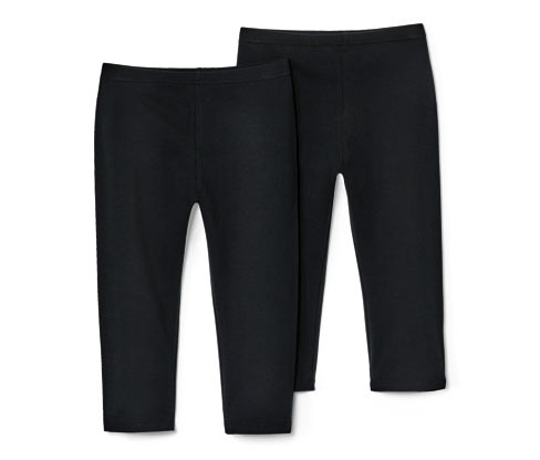 Tchibo - 2 Kinder-3/4-Leggings - Gr. 146/152 - schwarz