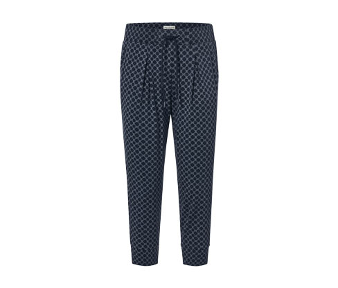 Tchibo - Bedruckte 3/4-Jerseyhose - Damen - Gr. S - dunkelblau/print