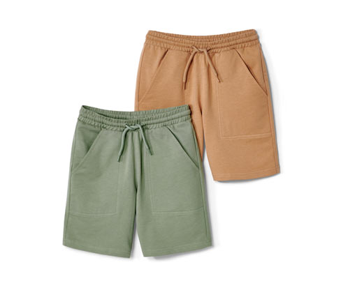 Tchibo - 2 Kinder-Sweatshorts - Gr. 158/164 - braun