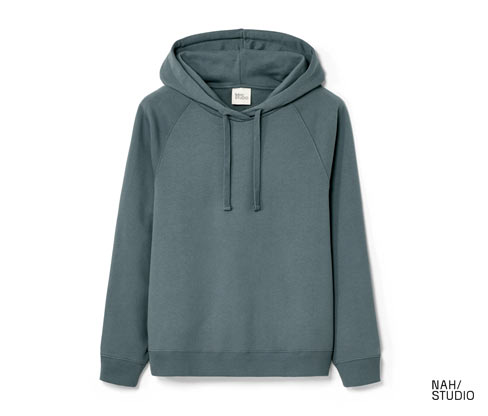 Nah/Studio Hoodie - nachhaltige Baumwolle - Gr. XS - blau