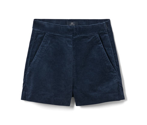 Tchibo - Kinder-Samtshorts - Mädchen - Gr. 170/176 - blau