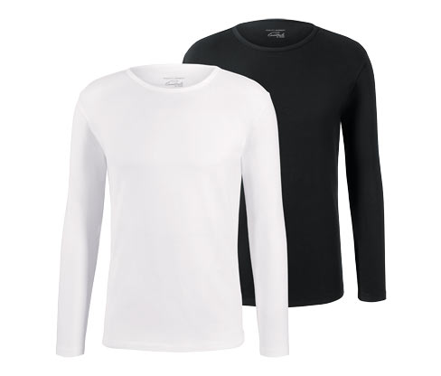 Tchibo - 2 Langarm-Unterhemden - Herren - Gr. Xl/7 - schwarz