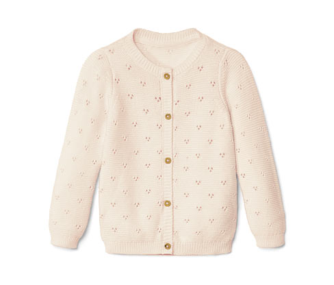 Tchibo - Kinder-Strickjacke - Newborn - Gr. 50/56 - weiß