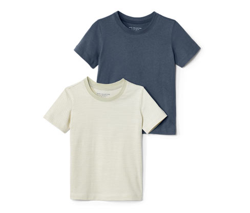 Tchibo - 2 Kinder-T-Shirts - Jungen - Gr. 122/128 - weiß/print