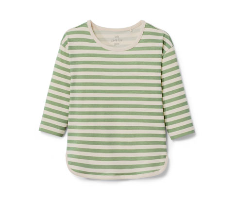 Tchibo - Kinder-Langarmshirt - Gr. 122/128 - beige/gestreift
