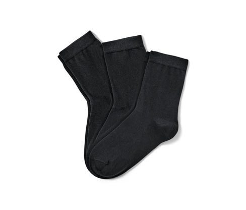 Tchibo - 3 Paar Socken - Damen - Gr. 35-38 - schwarz