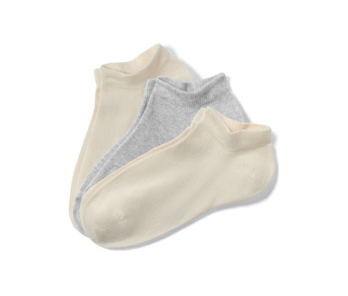 Tchibo - 3 Paar Kinder-Sneakersocken - Gr. 35-38 - hellgrau