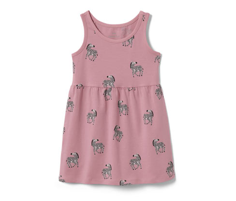 Tchibo - Kinder-Jerseykleid - Gr. 122/128 - schwarz/print