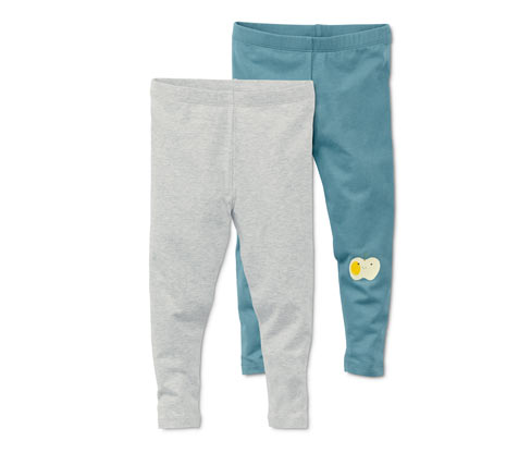 Tchibo - 2 Leggings - Baby - Gr. 74/80 - petrol/print